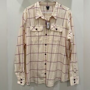 Patagonia Women's Long-Sleeved Organic Cotton Fjord Flannel Shirt XXL